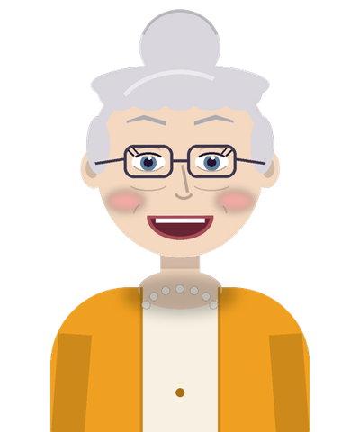 Oma, getekend personage